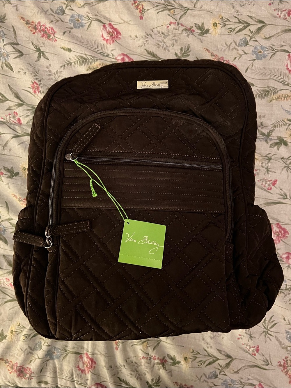 Vera Bradley Quilted Espresso Campus Backpack